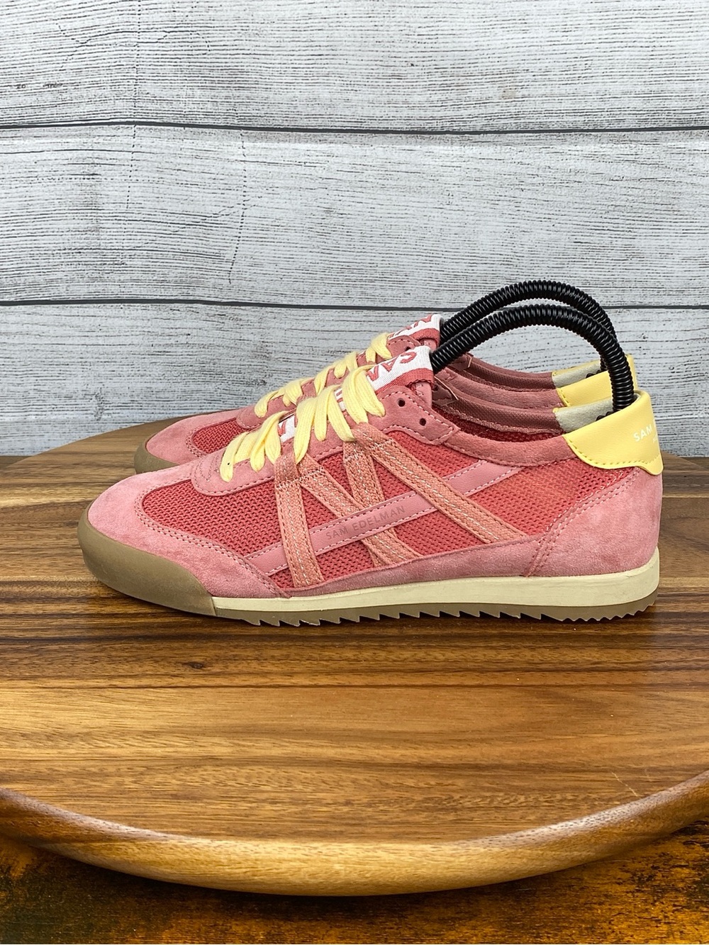 Sam Edelman Irma Low Top Sneaker Summer Rose Pink Lily Yellow Women’s Size 7